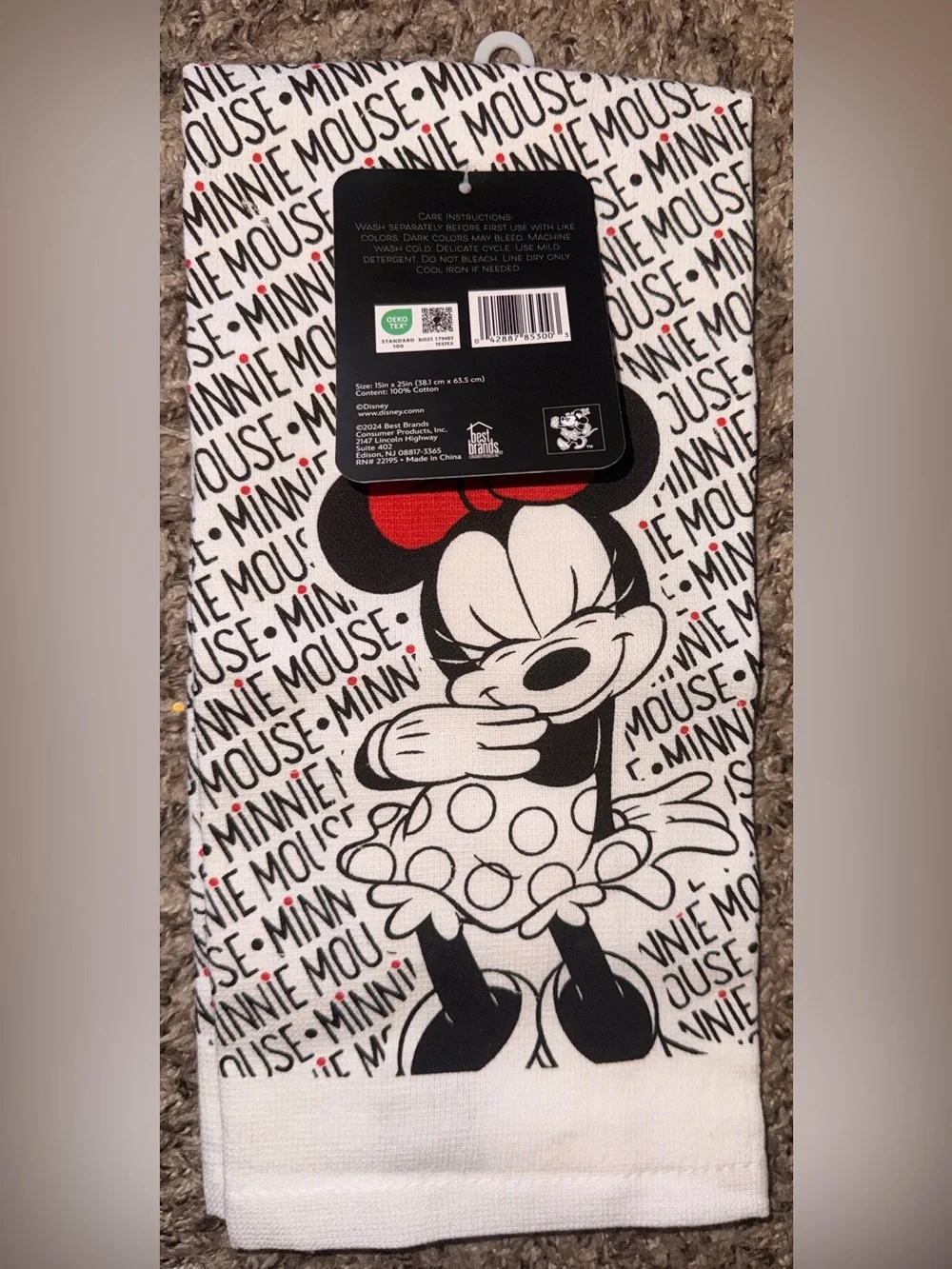 Disney Mickey and Minnie Mouse - Kitchen Set, Sponge Holder, Spatula, Towel